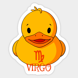 Virgo Rubber Duck Sticker